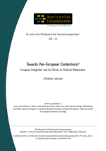 Towards Pan-European Contentions? European Integration and its Effects on Political Mobilization