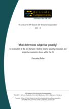 What determines subjective poverty? An evaluation of the link between relative income poverty measures and subjective economic stress within the EU