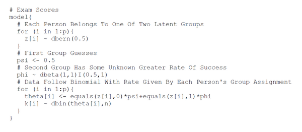 Code for BUGS or JAGS