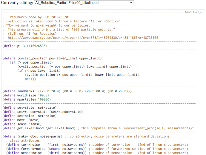 AI Robotics ParticleFilter0901 Likelihood