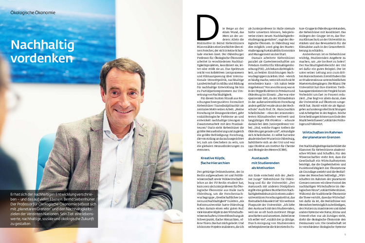 Interview with Prof. Dr Bernd Siebenhüner