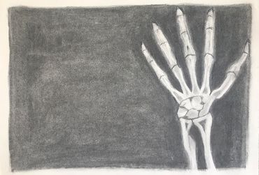 NIna Moss handskelett bleistift