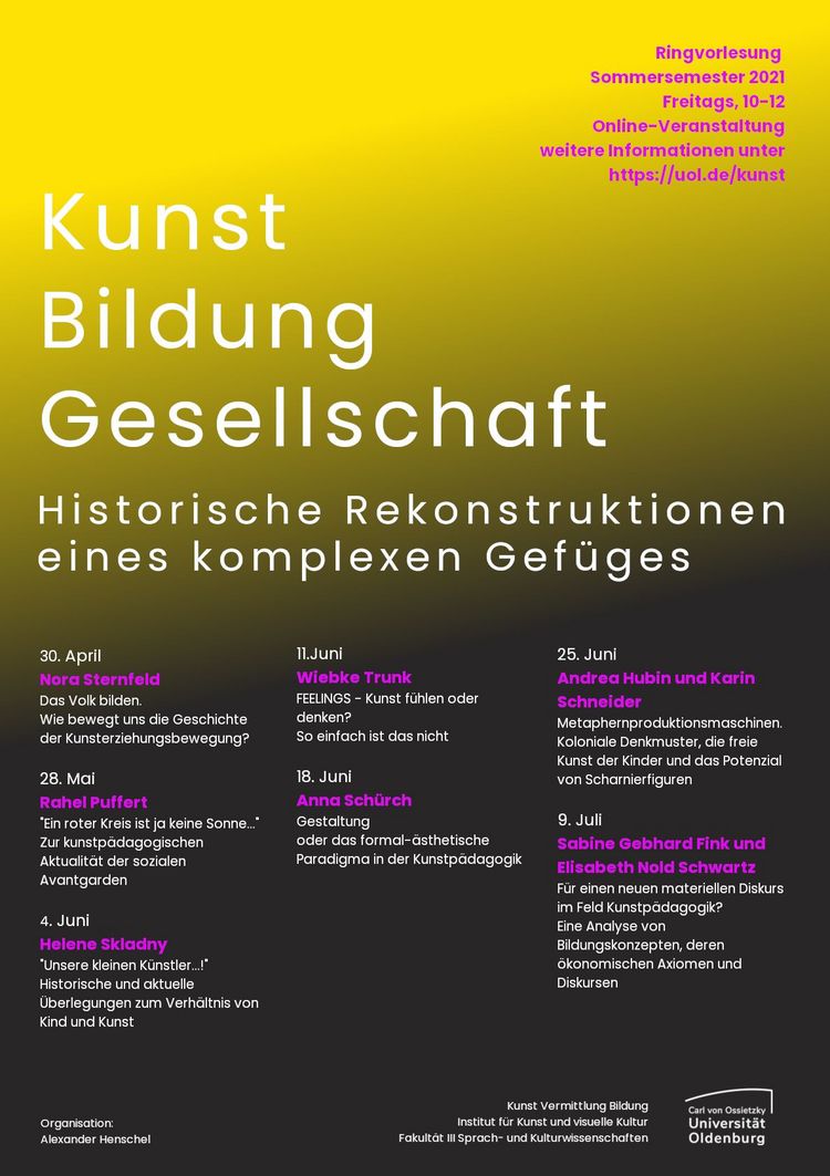 Ringvorlesung: Kunst Bildung Gesellschaft