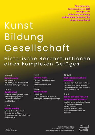 Ringvorlesung Kunst Bildung Gesellschaft