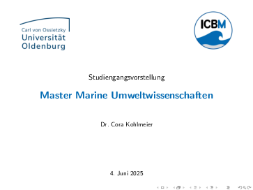 Studiengangsvorstellung  0.25cm Master Marine Umweltwissenschaften
