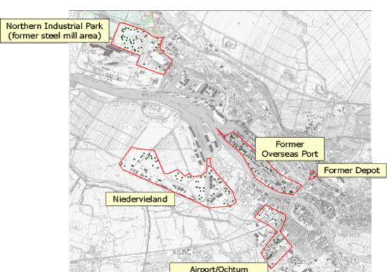Location of study sites in Bremen