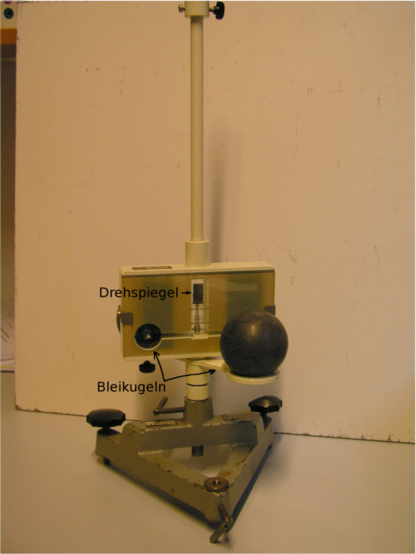 Foto der Gravitationswaage Foto der Gravitationswaage