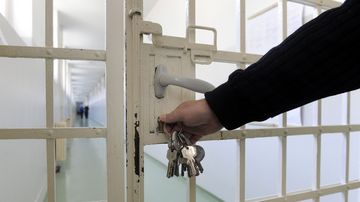 officer, prisoners, prison, doors, law, lock, police, detention, rebel, intervention, facility, guard, order, policy, lattice, iron, correctional, urban, escape, break, corridor, revolution, fence, freedom, weapon, jail, political, security, building, convict, bars, wall, protect, incarceration, crime, war, slammer, punishment, architecture, cell, force, criminal, uniform, insurgents, revolt, rebellion, metal, institution, cage, keys