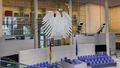 The picture shows the plenary hall of the German Bundestag.