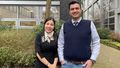 Portrait photo of two participant in the UNILEAD continuing education programme on the campus of the University of Oldenburg.