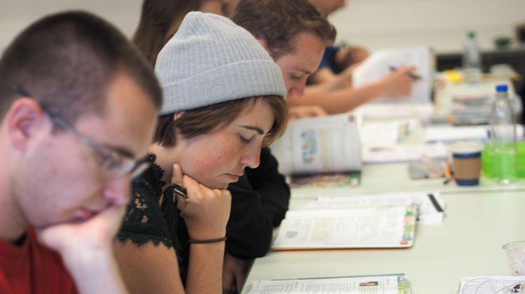 Studierende im Deutschkurs