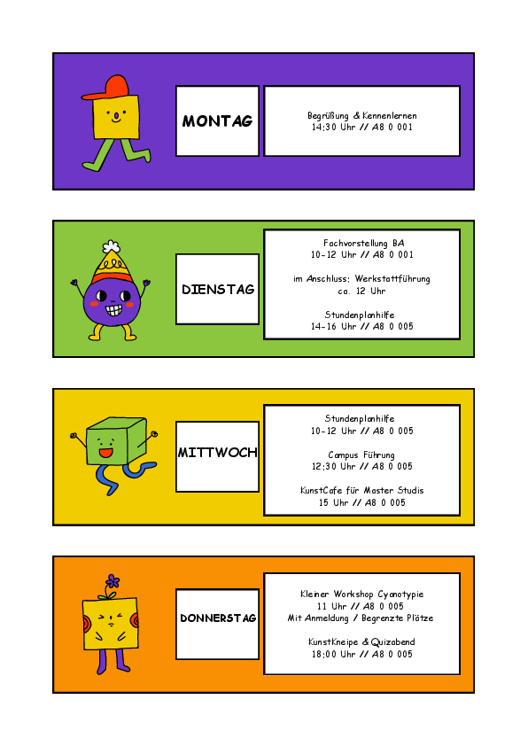 Days of the Week Worksheet in Colorful Cartoon Style