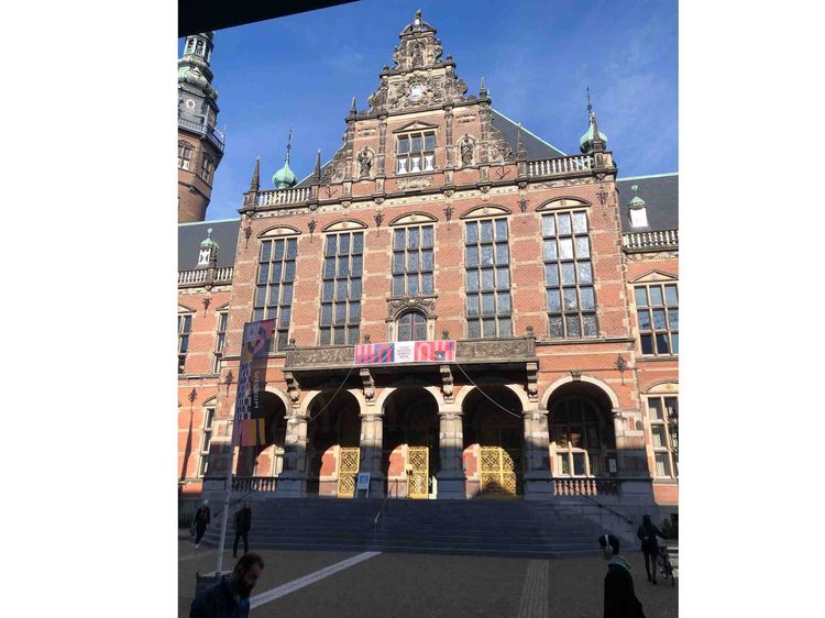Hauptgebäude der Universität Groningen Das "Academiegebouw", das Hauptgebäude der Universität Groningen im neugotischen Stil.