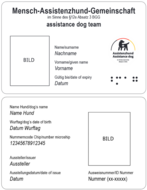 Assistenzhund-Ausweis Assistenzhund-Ausweis