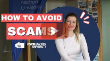 Video-Ratgeber der Ausländer*innenvertretung (AV) der RWTH Aachen, wie man Scams bei der Wohnungssuche vermeiden kann.