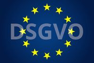 Symbolbild Europasterne mit Schriftzug DSGVO