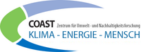 COAST logo neu 1 Das Bild zeigt das Logo von COAST, dem Zentrum für Umwelt- und Nachhaltigkeitsforschung. Darunter der Schriftzug in Versalien "Klima - Energie - Mensch"