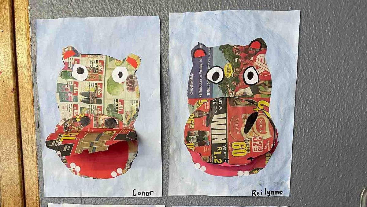 Crafts by pupils at Fish Hoek Primary School Student crafts from Fish Hoek Primary School, Cape Town.
