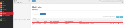 Beispiel: Ansicht Reiter "Powermail"