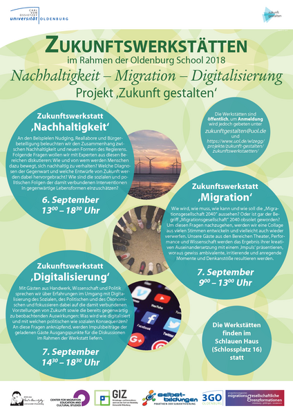 Zukunftswerkstätten: Nachhaltigkeit, Migration, Digitalisierung