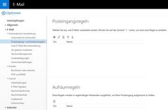 Posteingangs- und Aufräumregeln in Outlook im Web