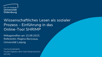 Social Reading mit SHRIMP PDF Folien Wissenschaftliches Lesen als sozialer Prozess – Einführung in das Online-Tool SHRIMP