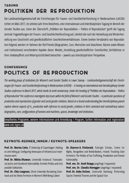 Politiken der Reproduktion Flyer 2