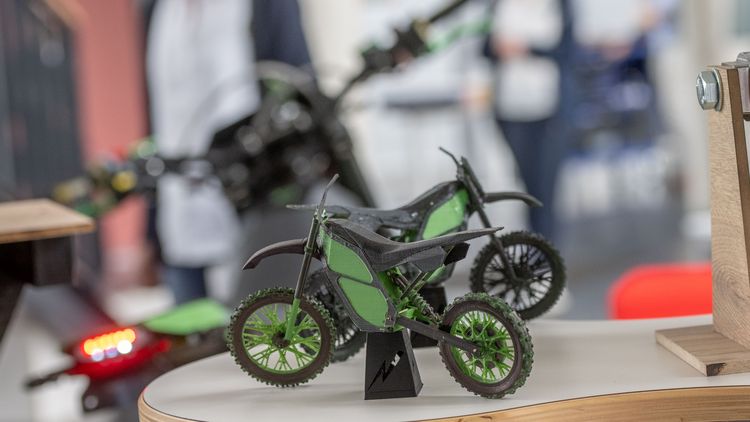 Großaufnahme des Motorrad-Modells