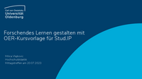 PDF Folien Forschendes Lernen gestalten mit einer OER-Kursvorlage für Stud.IP 