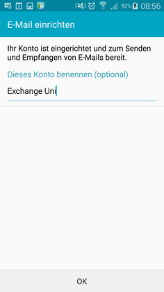 Bild Android 12 Exchange Kontoname