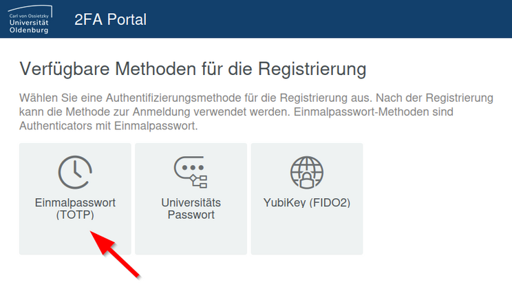 Schritt 3: Methode Wählen
