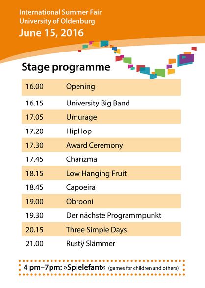 Programme Summer Fair 2016 Programme International Summer Fair 2016