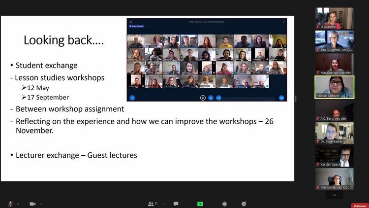 Screenshot of a video conference during the DAAD project. 