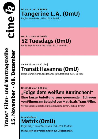 Flyer Trans Film und Vortragsreihe