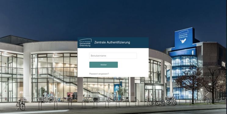 2FA-Portal Login-Seite Schritt 1: einloggen im 2 FA-Portal