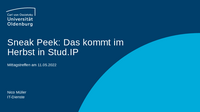 Folien (PDF) zum Mittagstreffen Sneak Peek: Das kommt im Herbst 2022 in Stud.IP