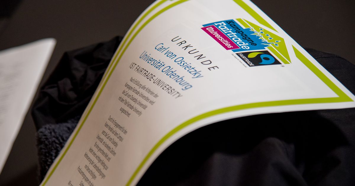 Urkunde zur Fairtrade University