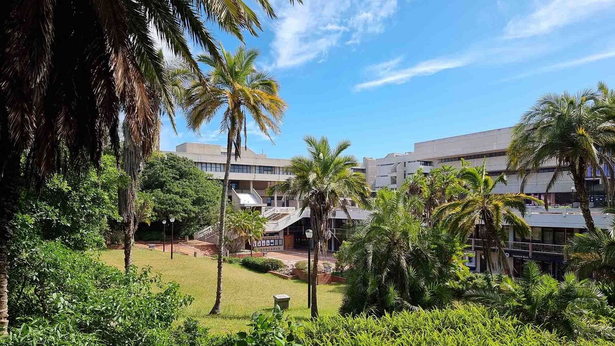 Nelson Mandela University Campus Der Campus der Nelson Mandela University mit modernen Gebäuden und üppiger Vegetation.