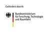 Bundesministerium für Forschung, Technologie und Raumfahrt Logo des Bundesministeriums für Forschung, Technologie und Raumfahrt. Der Text "Gefördert durch:" steht über dem Logo.