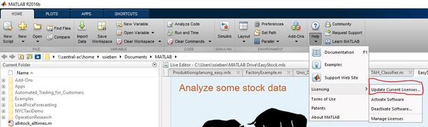 Matlab Lizenzaktualisierung