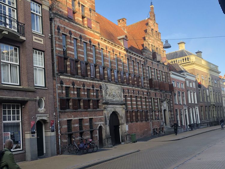 Houses and university building in Groningen Houses and university building in Groningen