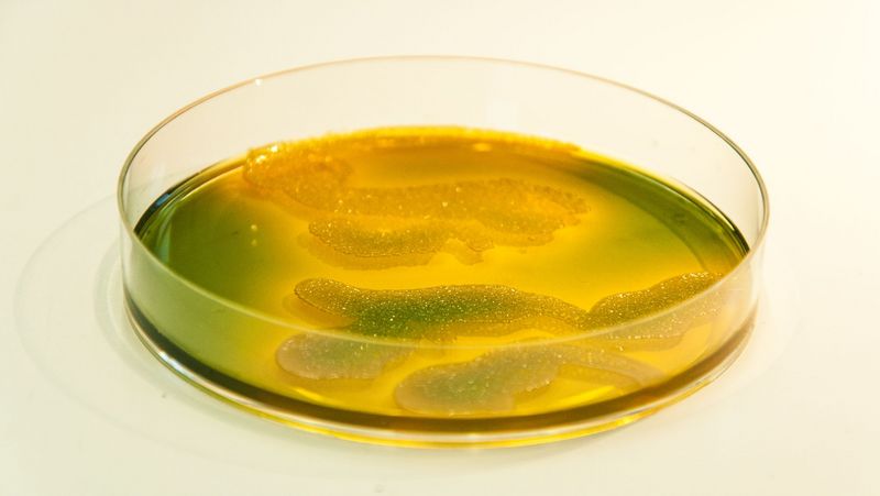 Petrischale mit Vibrio-Kulturen