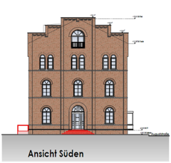Gebäude Auguststraße 5, Ansicht Süden