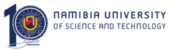 Namibia University of Science and Technology Logo der Namibia University of Science and Technology zum 10-jährigen Jubiläum