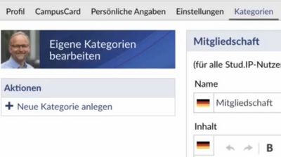 Stud.IP-Kategorien in TYPO3 verwenden