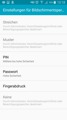 Bild Android 10 Pin einrichten