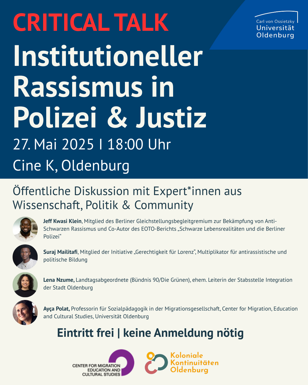 Insta-Sharepic Critical Talk - 1 Ankündigung Critical Talk