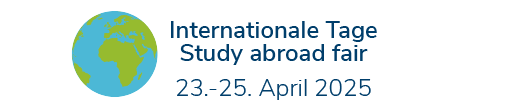 Das Banner der Internationalen Tage 2025 zeigt eine Weltkugel und verweist auf das Datum (23. & 24. April 2025)  