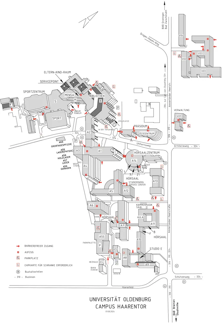 Lageplan campus Haarentor